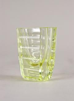 20th Century Art Deco Glass Decanter Set With 6 Shot Glasses CZ ca 1920 - 4685872