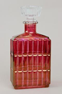 20th Century Art Deco Glass Decanter or Liquor Bottle Austria ca 1930 - 3404329