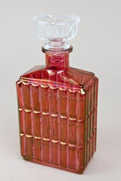 20th Century Art Deco Glass Decanter or Liquor Bottle Austria ca 1930 - 3404331