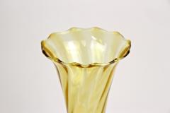 20th Century Art Deco Glass Vase Amber Colored Austria ca 1920 - 4361316