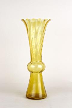 20th Century Art Deco Glass Vase Amber Colored Austria ca 1920 - 4361317