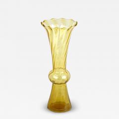 20th Century Art Deco Glass Vase Amber Colored Austria ca 1920 - 4361787
