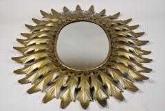 20th Century Art Deco Oval Sunburst Wall Mirror France circa 1920 - 4217917