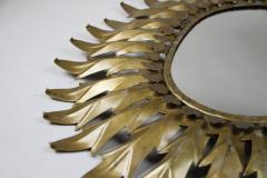 20th Century Art Deco Oval Sunburst Wall Mirror France circa 1920 - 4217919