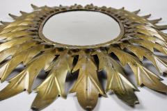 20th Century Art Deco Oval Sunburst Wall Mirror France circa 1920 - 4217920