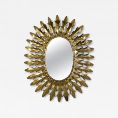 20th Century Art Deco Oval Sunburst Wall Mirror France circa 1920 - 4218489
