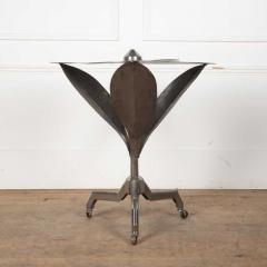 20th Century Art Deco Polished Steel Flower Table - 3560304