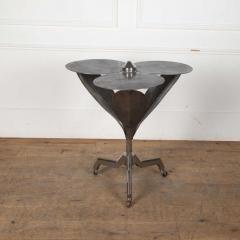 20th Century Art Deco Polished Steel Flower Table - 3560306