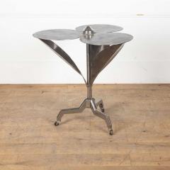 20th Century Art Deco Polished Steel Flower Table - 3560309