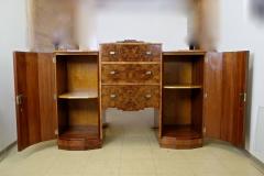 20th Century Art Deco Sideboard Buffet Burr Walnut Bookmatched AT ca 1930 - 4048134