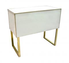 20th Century Art Deco Style Italian White Black Gold Chest Cabinet Sideboard - 4553061