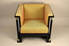 20th Century Art Nouveau Black Armchair School Of Josef Hoffmann AT ca 1910 - 4376256