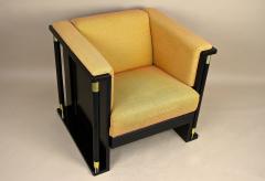 20th Century Art Nouveau Black Armchair School Of Josef Hoffmann AT ca 1910 - 4376257