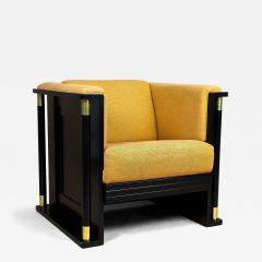 20th Century Art Nouveau Black Armchair School Of Josef Hoffmann AT ca 1910 - 4379342