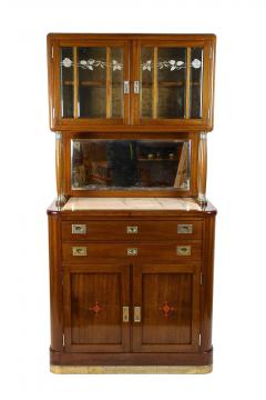 20th Century Art Nouveau Cabinet Buffet by H B ck Mahogany Austria ca 1910 - 4583362