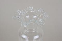 20th Century Art Nouveau Clear Glass Vase Ruffled Edge Austria circa 1910 - 4493136