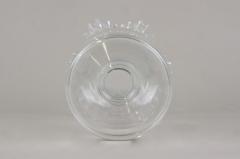20th Century Art Nouveau Clear Glass Vase Ruffled Edge Austria circa 1910 - 4493145