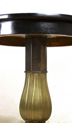 20th Century Art Nouveau Coffee Side Table with Brass Base Austria ca 1910 - 4017364