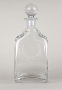 20th Century Art Nouveau Decanter Liquor Glass Bottle Engraved AT ca 1915 - 3898579