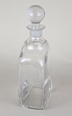 20th Century Art Nouveau Decanter Liquor Glass Bottle Engraved AT ca 1915 - 3898581