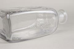 20th Century Art Nouveau Decanter Liquor Glass Bottle Engraved AT ca 1915 - 3898584