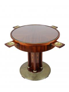 20th Century Art Nouveau Gaming Table Coffee Table Brass Base AT circa 1910 - 4523919