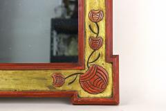 20th Century Art Nouveau Gilt Red Wall Mirror With Floral Carvings AT ca 1900 - 3858460