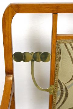 20th Century Art Nouveau Salon Suite With Brass Elements Austria ca 1910 - 4241907