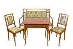 20th Century Art Nouveau Salon Suite With Brass Elements Austria ca 1910 - 4241910