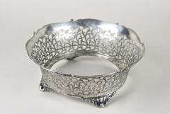 20th Century Art Nouveau Silver Basket With Ambercolored Glass Bowl AT ca 1900 - 3641181