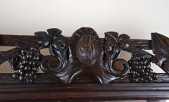 20th Century Black Forest Wall Mirror with Grapes and Leaves Hand Carved 1919 - 4319972