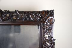 20th Century Black Forest Wall Mirror with Grapes and Leaves Hand Carved 1919 - 4319973