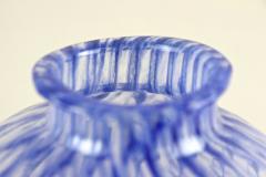 20th Century Blue Murano Glass Ball Vase Mid Century Modern Italy ca 1970 - 4384545