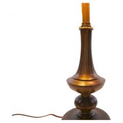 20th Century Bronze Leaded Glass Shade Table Lamp - 2826476