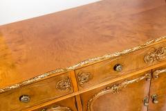 20th Century Burlwood Side Board Gold Design Details - 1038081