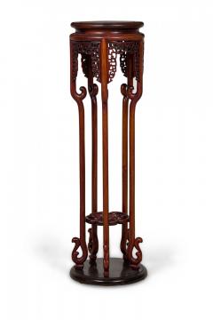 20th Century Chinese Carved Wooden Pedestal Table Stand - 4170640