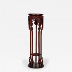 20th Century Chinese Carved Wooden Pedestal Table Stand - 4193704