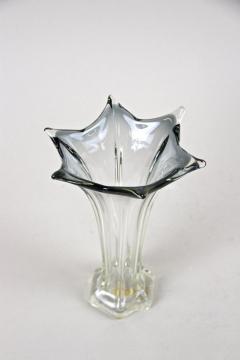 20th Century Clear Murano Glass Vase Vetro Artistico Veneziano Italy ca 1970 - 4429624