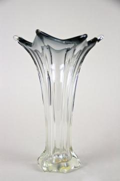 20th Century Clear Murano Glass Vase Vetro Artistico Veneziano Italy ca 1970 - 4429625