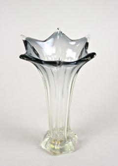 20th Century Clear Murano Glass Vase Vetro Artistico Veneziano Italy ca 1970 - 4429629