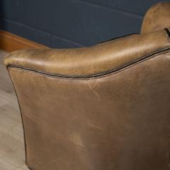 20th Century Dutch Sheepskin Leather Club Chairs - 2868704