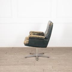 20th Century Faded Green Leather Armchair - 3618313