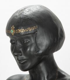 20th Century French Art Deco Lady Statue Lamp - 4133393