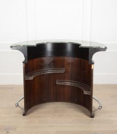 20th Century French Art Deco Style Round Bar with Six Stools - 4133376