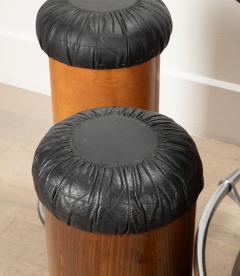 20th Century French Art Deco Style Round Bar with Six Stools - 4133378