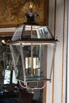 20th Century French Brass and Glass Tapered Lantern - 4088604