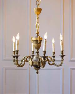 20th Century French Bronze Chandelier with Classical Motifs - 4431920