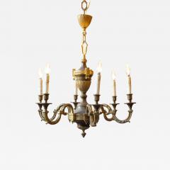 20th Century French Bronze Chandelier with Classical Motifs - 4434967