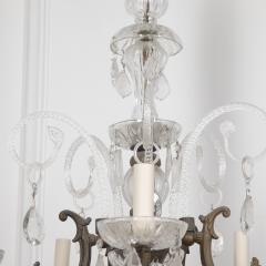 20th Century French Crystal and Bronze Chandelier - 3640460