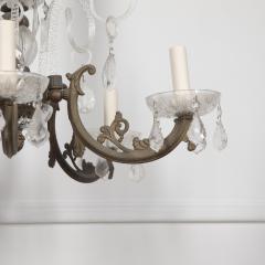 20th Century French Crystal and Bronze Chandelier - 3640470